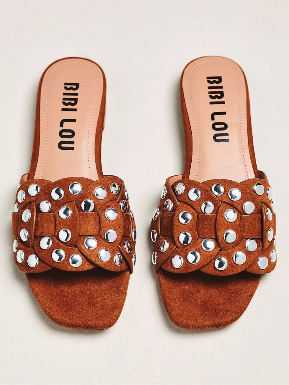 🆕️ Bibi Lou Studded Faux Suede Slides